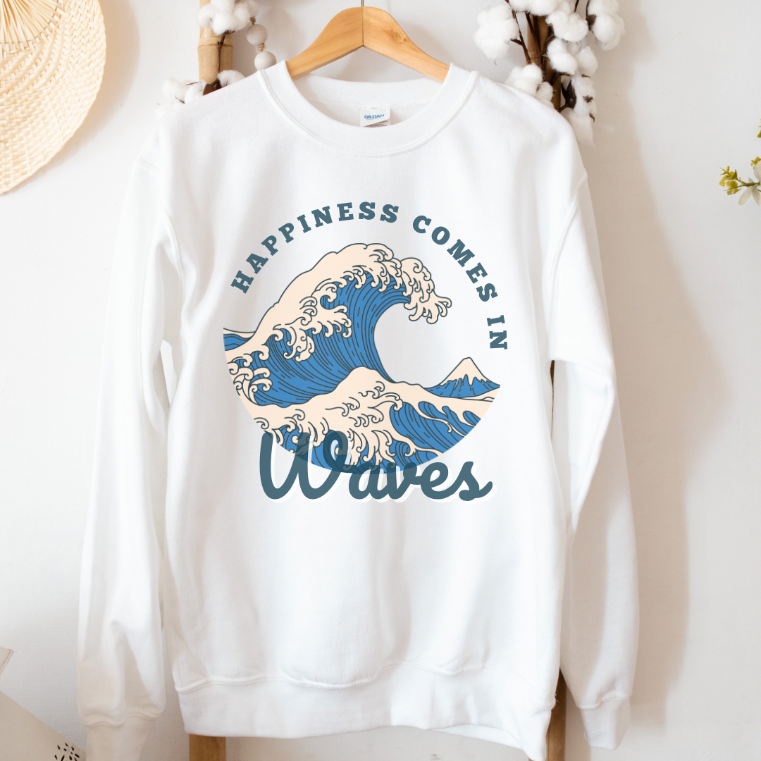 Happiness comes in Waves T-Shirt / Sweater